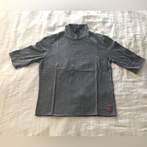 Vintage Calvin Klein Jeans gray short sleeve mock turtleneck in size small